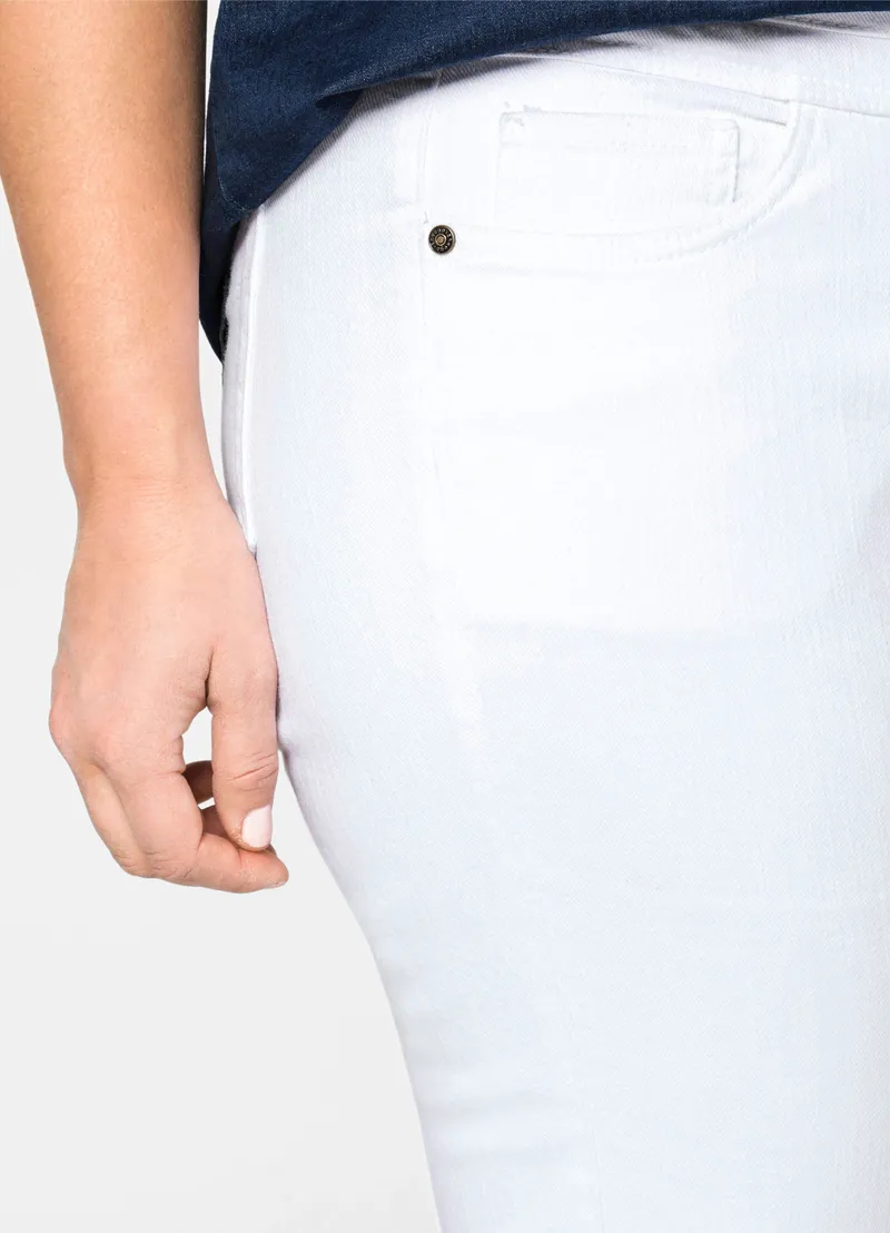 sheego Gerade Jeans white denim, White denim, – Produktbild 2 von 2