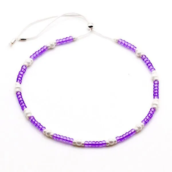 juni juni Sommer Perlenarmbänder Set "Curacao" in lila und apricot – Produktbild 3 von 4