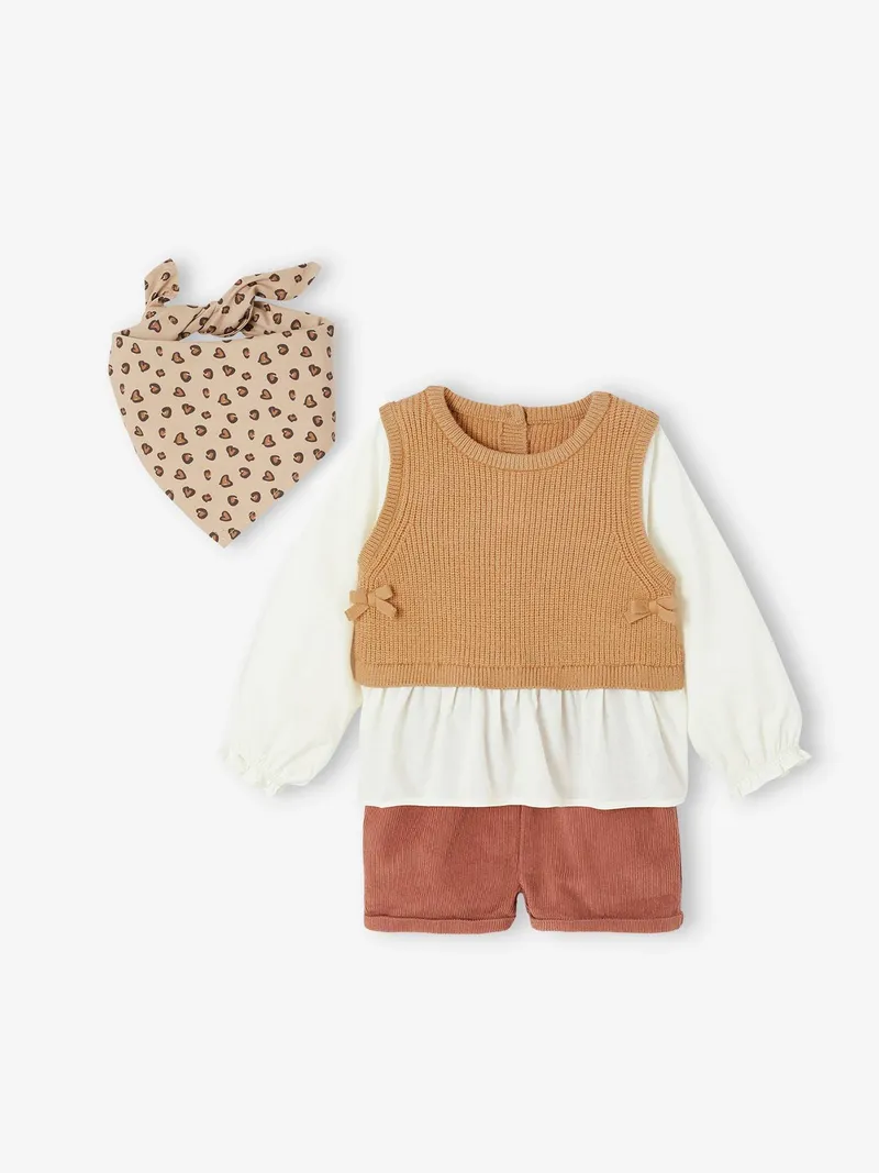 Vertbaudet Baby Set, Terrakotta, – Produktbild 1 von 4