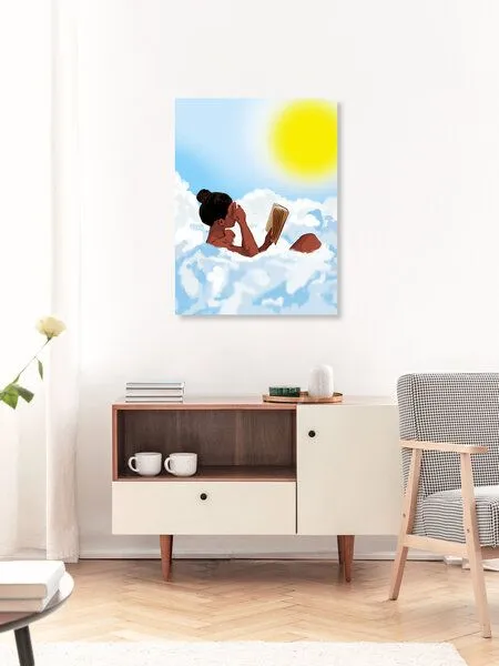 Photocircle Photocircle Poster / Leinwandbild - Reading on Clouds – Produktbild 3 von 4