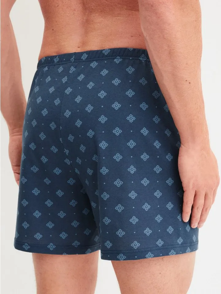 CALIDA CALIDA Boxershorts Prints ohne Eingriff, lockere Passform, in Single-Jersey Qualität, Blau, – Produktbild 3 von 5