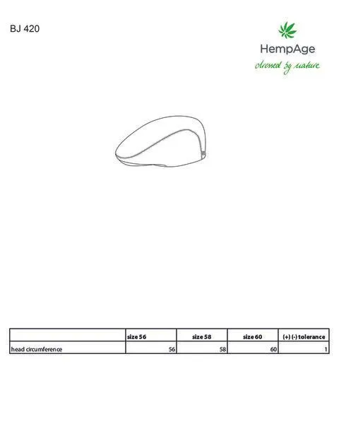HempAge HempAge Hanf Schiebermütze aus 100% Hanf, Natur, – Produktbild 4 von 4