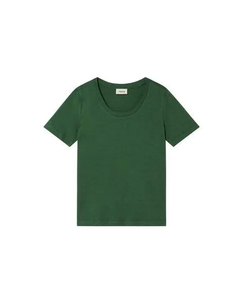 thinking mu thinking mu Damen T-Shirt - Cassia Tee - aus einem Hanf/Bio-Baumwolle Mix, Grün, – Produktbild 1 von 4
