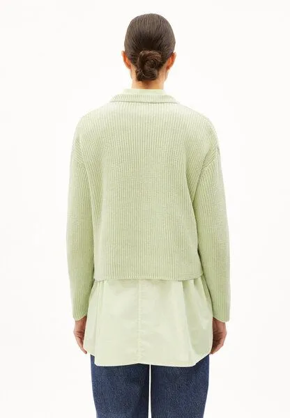 ARMEDANGELS ARMEDANGELS NURIAAS - Damen Pullover Loose Fit aus Bio-Baumwolle, Pastel green, – Produktbild 2 von 4