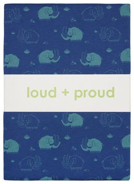 loud + proud loud + proud Kinder Jersey Bettwäsche-Set 100 x 135cm, GOTS-zertifiziert, Ultramarine mammut(blau), – Produktbild 4 von 4