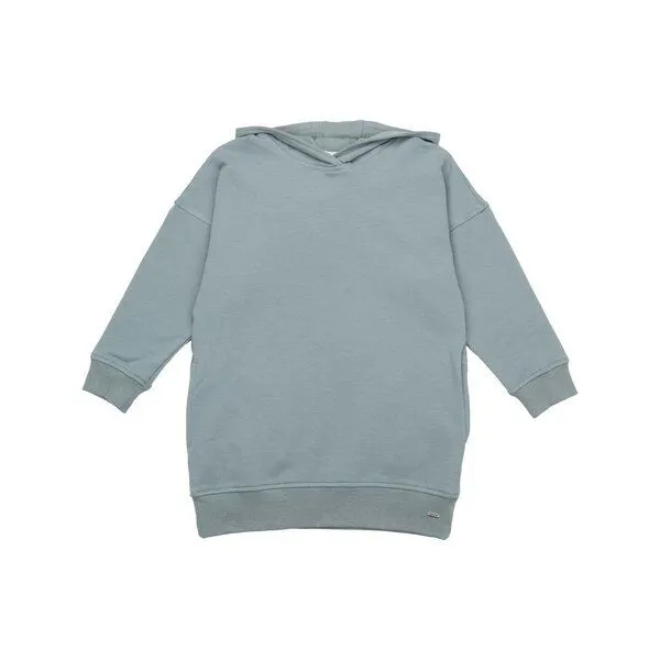 Walkiddy Walkiddy Green Hoodie Dress - Bio-Baumwolle, nachhaltig, GOTS-zertifiziert, kinderfreundlich, Grün, – Produktbild 1 von 2