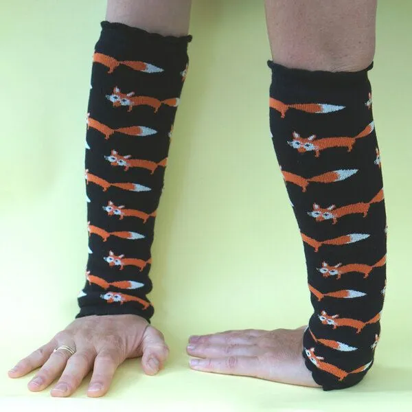 Fräulein Prusselise Fräulein Prusselise Stulpen Fuchs schwarz, bunt gemustert, beinlinge, Armlinge – Produktbild 1 von 4