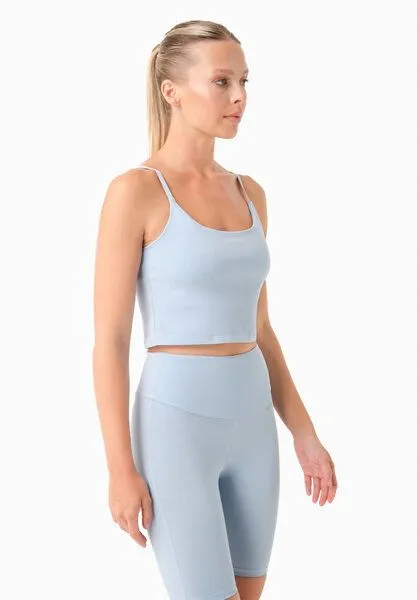 ORGANICATION ORGANICATION TARRA | Crop-Top aus Bio-Baumwolle, Seashell blue, – Produktbild 3 von 4