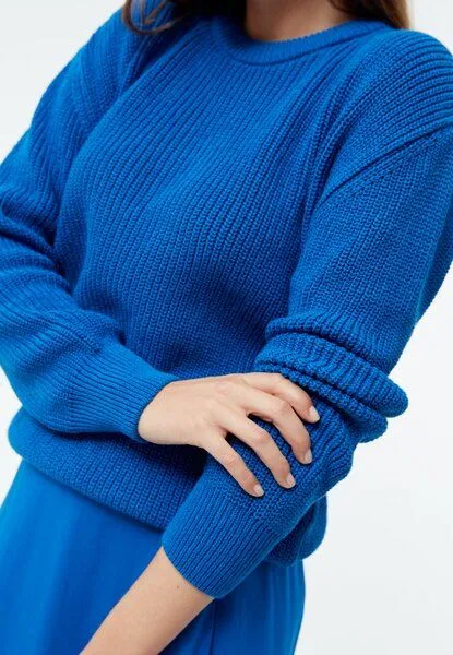 Givn Berlin Givn Berlin Strickpullover GBARIA loose Fit aus Bio-Baumwolle, Electric blue, – Produktbild 4 von 4