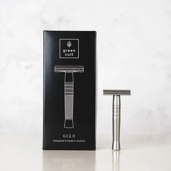Greencult Greencult Rasierhobel GC2.0 CNC gefräst aus Edelstahl - Made in Austria und Basisplatten – Produktbild 1 von 8