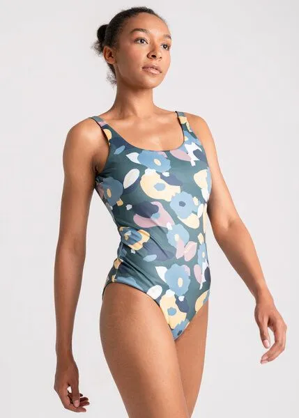 boochen boochen Badeanzug Langeoog - wendbar mit Green Flower Print – Produktbild 1 von 4