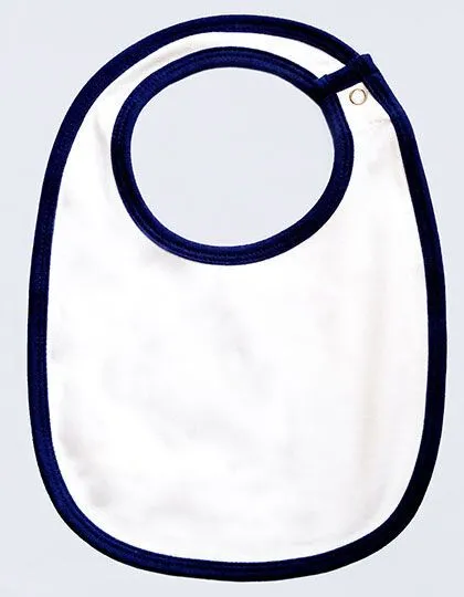 Babybugz Babybugz Baby Lätzchen Spucktuch mit Druckkopf-Verschluss am Nacken Vegan, White/nautical navy, – Produktbild 2 von 3