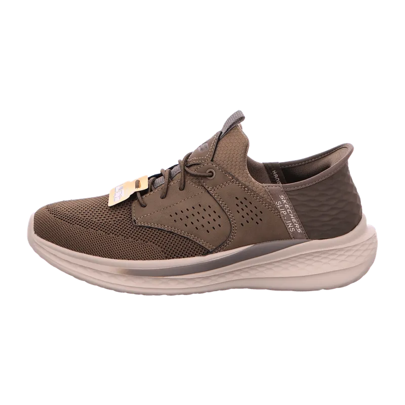 Skechers Skechers Slade Slipper Schuhe grün khaki Slip-Ins 210889 für Herren, beige, Größe 48 ½ EU, Beige, – Produktbild 2 von 7