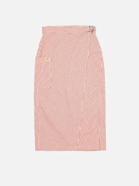 Nudie Jeans Nudie Jeans Irma Striped Skirt, Red/white (rot/weiss), – Produktbild 4 von 4