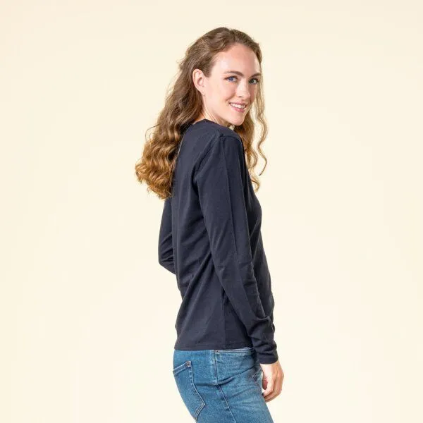 Living Crafts Living Crafts Langarm-Shirt - TARANA, Ink blue (blau), – Produktbild 2 von 4