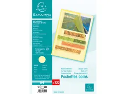 Exacompta Exacompta Aktensichthüllen genarbt, DIN A4, 120µ, 100 Stk., gelb – Produktbild 1 von 1