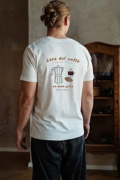 Kultgut Kultgut Artdesign - Shirt aus recycelter Biobaumwolle / Caffé, Natur, – Produktbild 2 von 4