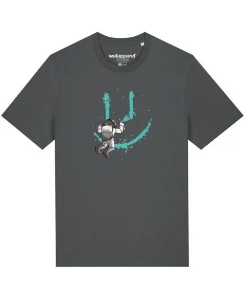 watapparel watapparel T-Shirt Unisex Graffiti Astronaut, Anthracite, – Produktbild 1 von 3
