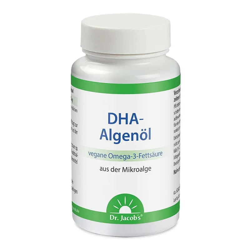 Dr. Jacobs DHA Algenöl vegane Omega-3-Fettsäure 60 St Kapseln – Produktbild 1 von 1