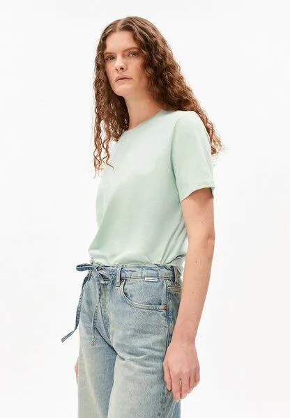 ARMEDANGELS ARMEDANGELS LUALAA Damen T-Shirt aus Bio-Baumwolle, Foam, – Produktbild 1 von 4