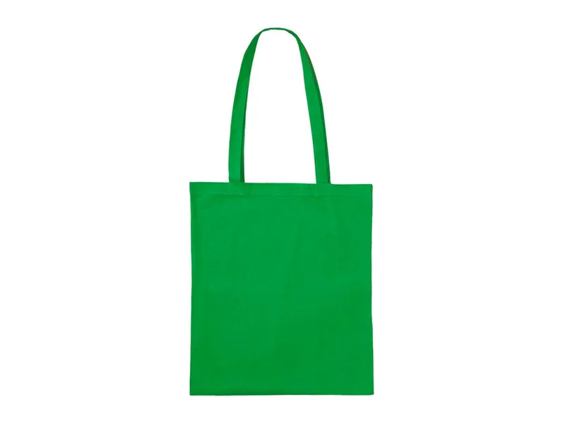 Baumwoll-Tragetaschen, grün 38x42 cm mit zwei langen Henkeln – Produktbild 1 von 1