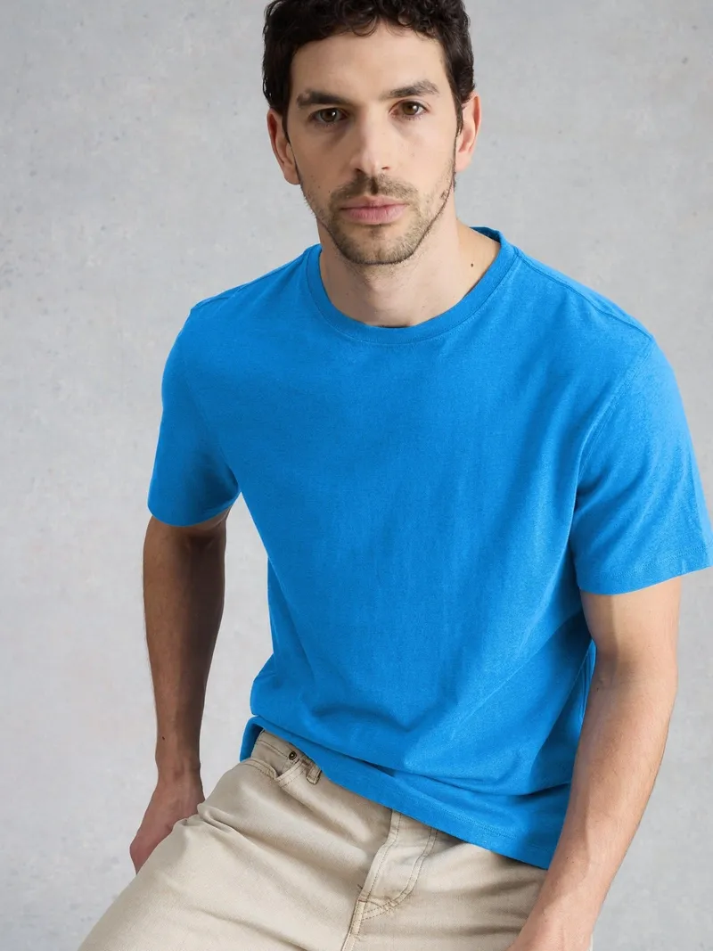 White Stuff T-Shirt Abersoch - S/R, Leuchtend blau, – Produktbild 3 von 4