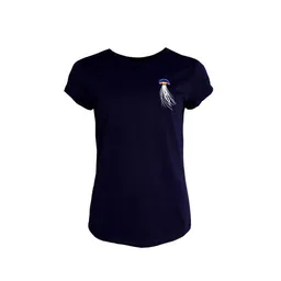 FÄDD FÄDD Damen T-Shirt Rundhals aus Bio-Baumwolle "Kwalle PäP" Navy Blau – Produktbild 1 von 1