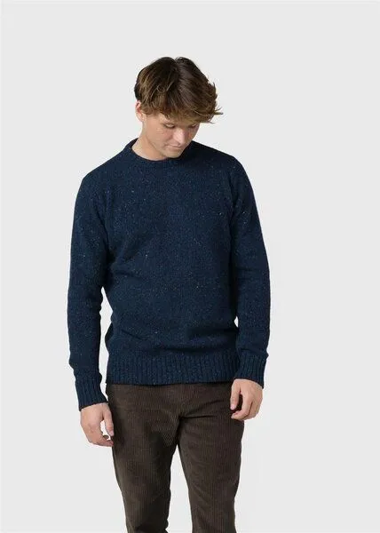 Klitmøller Collective Klitmøller Collective Strick-Pullover Aage meliert aus Merinowolle - mulesingfrei, Navy (blau), – Produktbild 3 von 3
