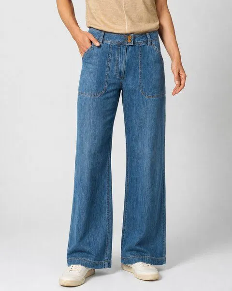 HempAge HempAge Damen Highrise Jeans Hanf/Biobaumwolle, Blue, – Produktbild 1 von 8