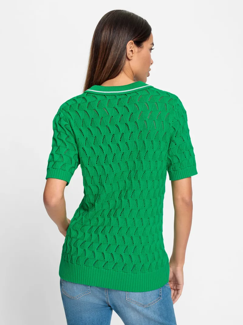 heine Polopullover, Grasgrün, – Produktbild 3 von 3