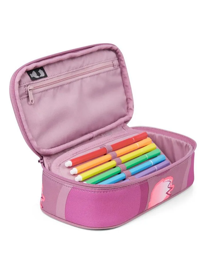 Satch Satch Federmäppchen Schlamperbox, (1-tlg), inklusive Geodreieck und Stundenplan, Lila, – Produktbild 6 von 8