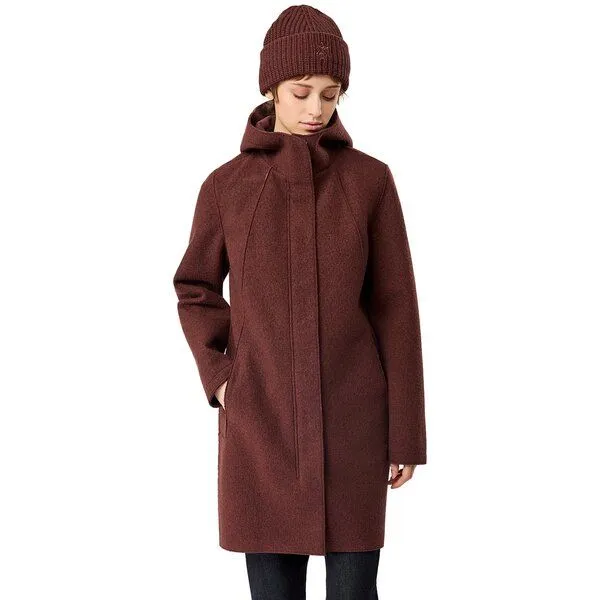 LangerChen Woll-Mantel Modell: Risana, Burgundy, – Produktbild 2 von 4