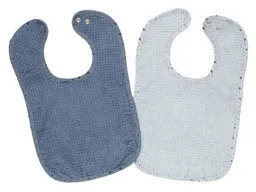 Wörner Südfrottier Wörner Südfrottier Druckknopflätzchen Bio-Baumwolle 2er-Set 26 x 40 cm – Produktbild 1 von 1
