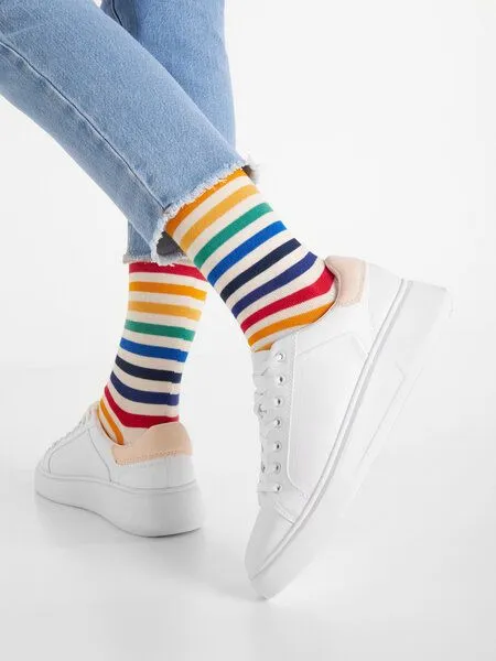 Natural Vibes Natural Vibes Bunte Socken Bio GOTS | Herren Damen Socken | Stripes, 3 pack, – Produktbild 2 von 4