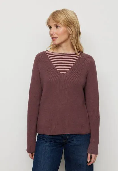 recolution Damen Strickpullover aus Bio-Baumwolle - ARUGULA - recolution, Wild berry (rot), – Produktbild 4 von 4