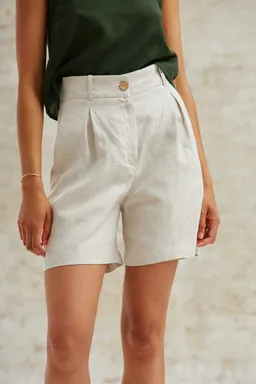 Jyoti - Fair Works Jyoti - Fair Works Damen vegan Shorts Highwaist Aakash Greige – Produktbild 1 von 1
