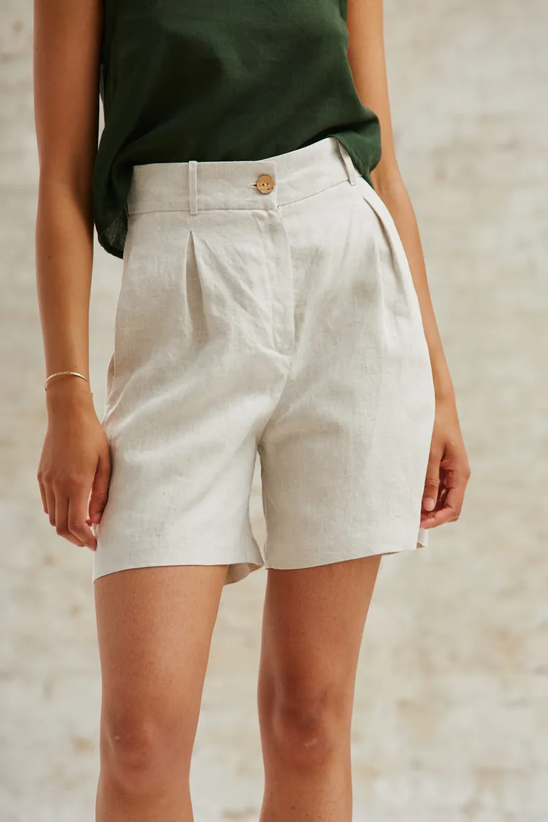 Jyoti - Fair Works Jyoti - Fair Works Damen vegan Shorts Highwaist Aakash Greige, Beige, – Produktbild 1 von 1