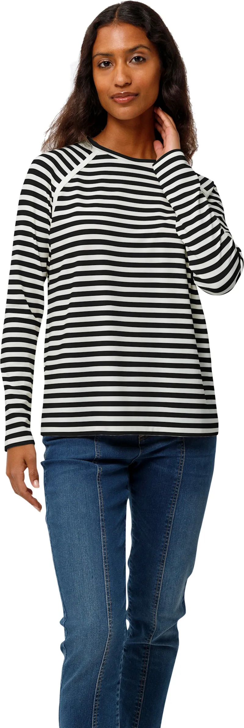 heine Ringelshirt schwarz-ecru-gestreift, Schwarz-ecru-gestreift, – Produktbild 2 von 2