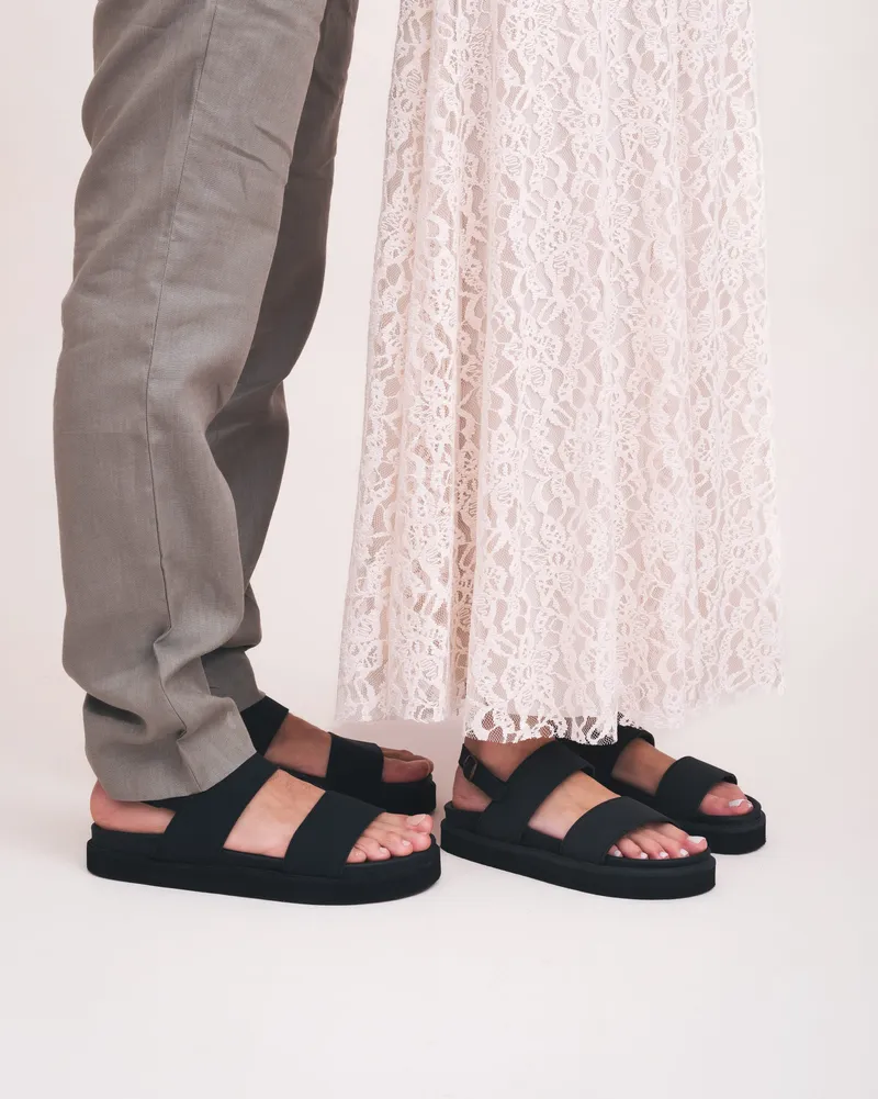 NAE NAE Herren vegan Sandalen Palau Schwarz, Schwarz, – Produktbild 1 von 2