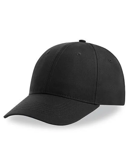 Atlantis Headwear Atlantis Headwear Recy Six Cap Klassische, strukturierte Baseballkappe, Geschwungener Schirm, Klettverschluss, Schwarz, – Produktbild 1 von 2