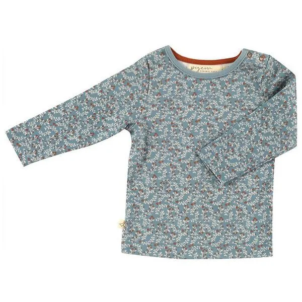 Pigeon by Organics for Kids Pigeon by Organics for Kids Kinder-Langarmshirt mit Aufdruck, Türkis (mit hagebuttenzweigen), – Produktbild 1 von 1