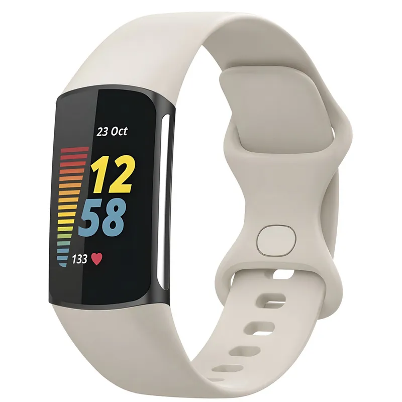 imoshion imoshion Silikon Sportarmband für Fitbit Charge 5 / 6 - Official Blue, Beige, – Produktbild 1 von 1