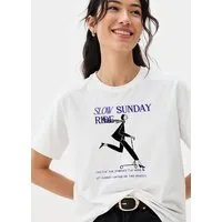 Kultgut Kultgut Artdesign - Biofair - Klassik Shirt / Slow Sunday Ride, Weiß, – Produktbild 1 von 1