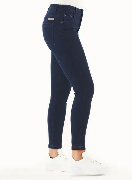 ORGANICATION ORGANICATION High Waist Skinny Jeans aus Bio-Baumwolle, Blau(dark navy), – Produktbild 3 von 4