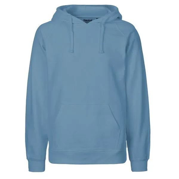HANDGEDRUCKT HANDGEDRUCKT "Rabenflüsterer" Männer Hoody aus reiner Biobaumwolle (kbA), Indigoblau, – Produktbild 3 von 4