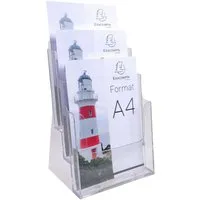 Exacompta Exacompta Prospekthalter "Exacryl" aus PS, 3 Fächer, DIN A4 – Produktbild 1 von 1