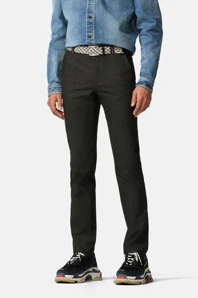 Meyer MEYER ACTIVE - JERSEY LOOK Chino, Grau (anthrazit), – Produktbild 1 von 4