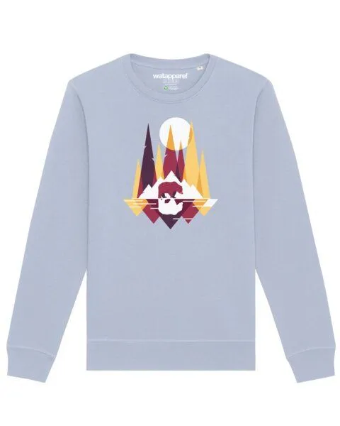 watapparel watapparel Sweatshirt Unisex Von Bären und Bergen, Serene blue, – Produktbild 1 von 4