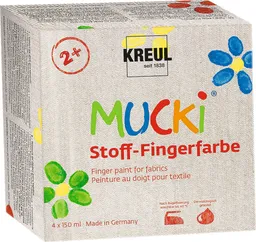 C.KREUL C.KREUL Bastelfarbe MUCKI Stoff-Fingerfarbe, 4er-Set – Produktbild 1 von 1