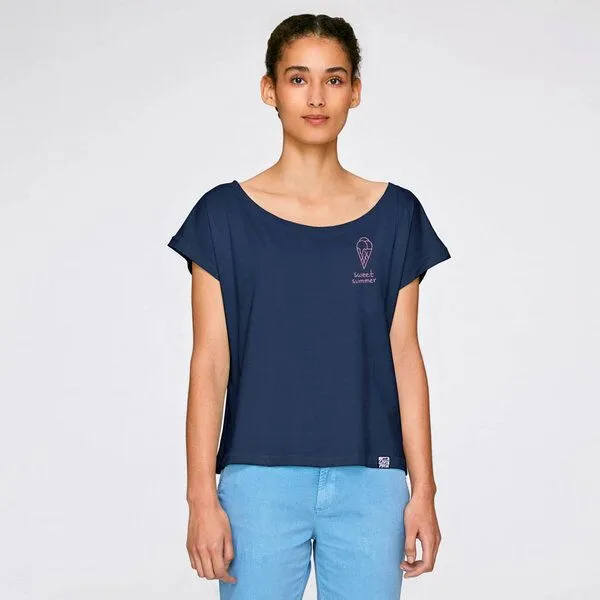 Gary Mash GARY MASH Cropped Shirt Sweet Summer aus Biobaumwolle, Blau, – Produktbild 2 von 3
